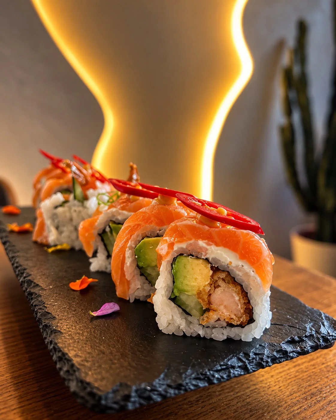 Hanami Asia Food & Sushi - Sushi-Rollen mit Lachs